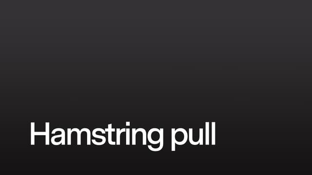 Hamstring pull