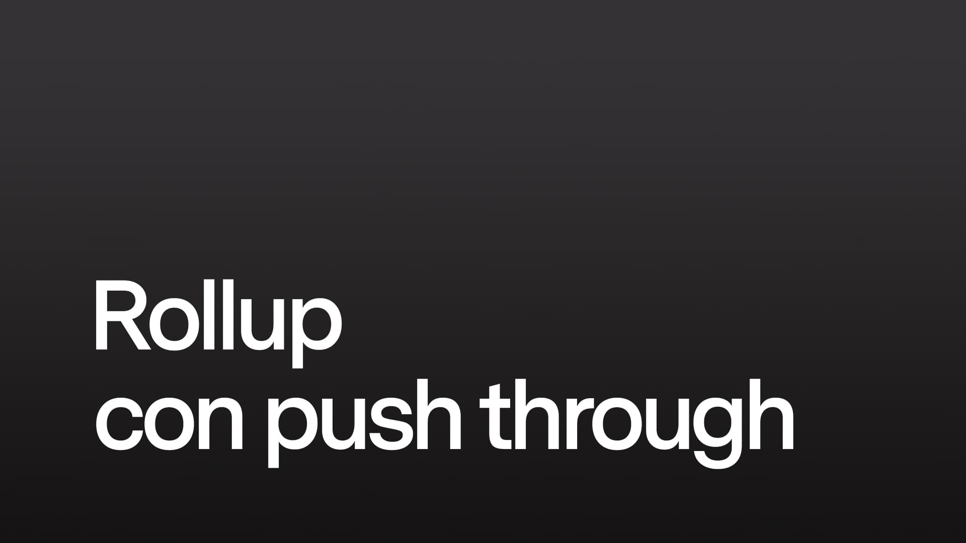 Roll up e facilitazioni