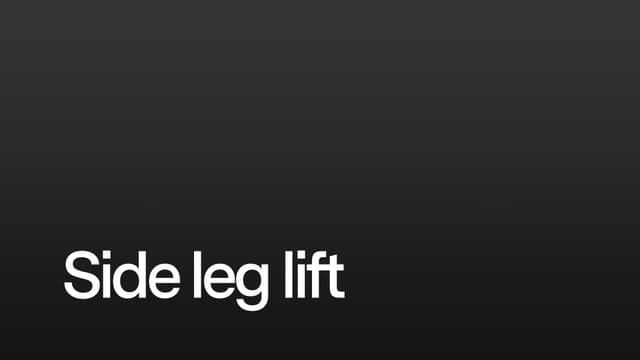 Side leg lift