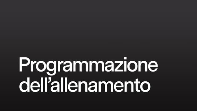 Programmazione dell'allenamento: obiettivi da raggiungere, macro, meso, microcicli