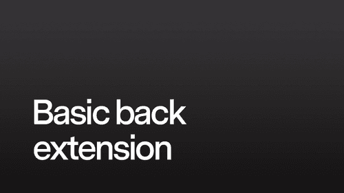 Basic back extension