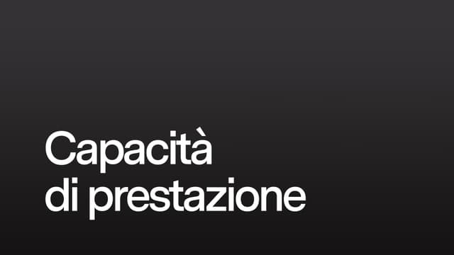 Capacità di prestazione