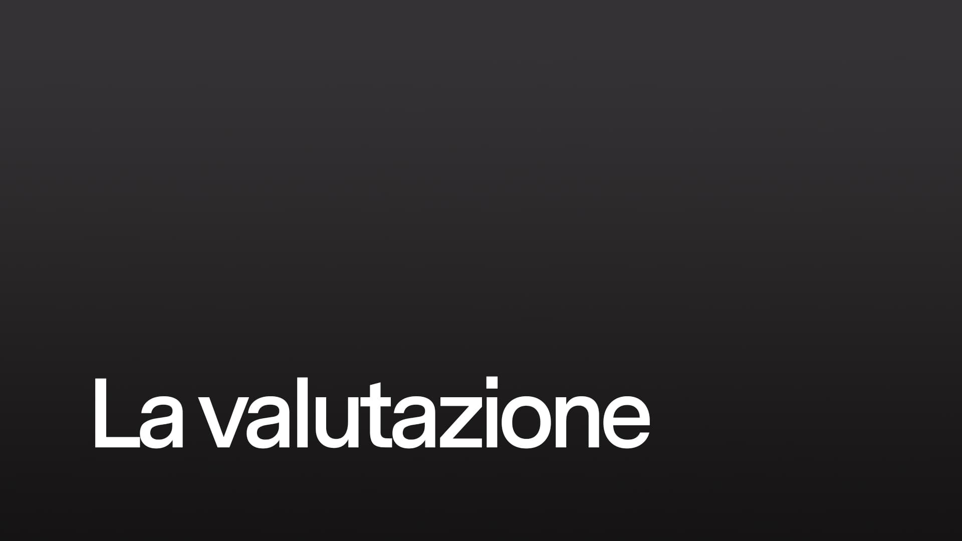 La valutazione