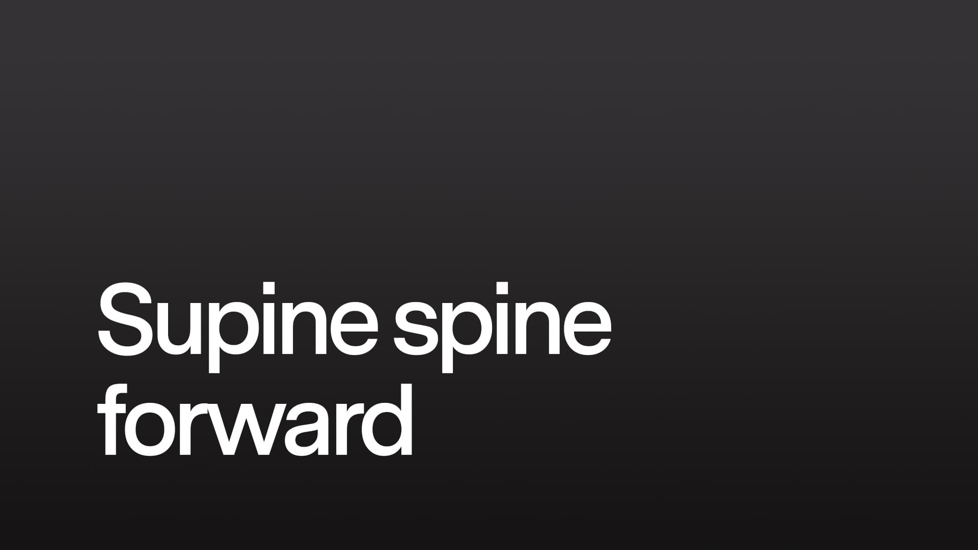Spine stretch forward