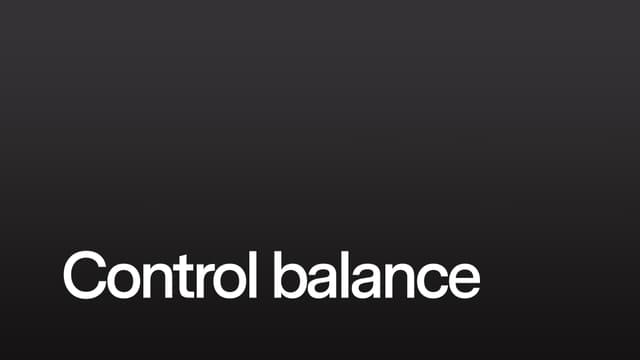 Control balance
