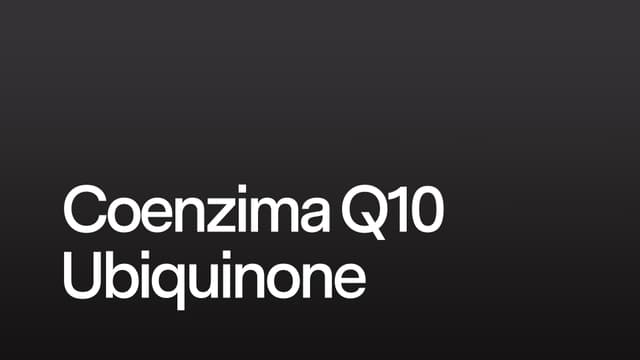 Coenzima Q10 – Ubiquinone