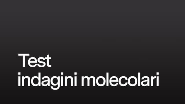 Test indagini molecolari